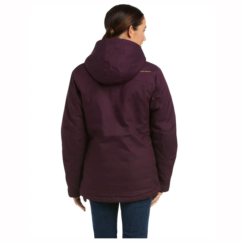 10037589 Ariat Rebar Women's DuraCanvas Insulated Jacket - Plum Perf