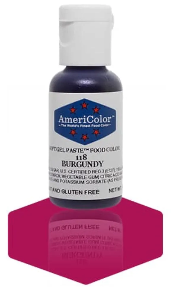 118-Burgundy AmeriColor Softgel Paste Food Color