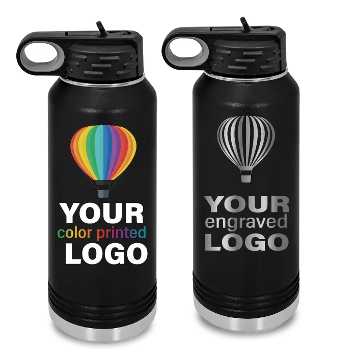 32 oz Insulated Sport Water Bottle -Mix & Match- Bulk Wholesale Personalized Engraved or Full Color Print Logo