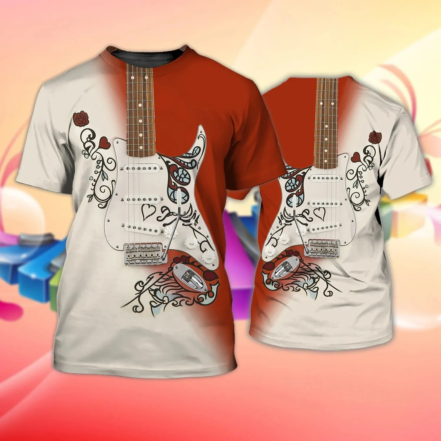 3D All Over Print Hoodie Shirt For Guitar Lovers, Sublimation Guitar Shirts For Men And Woman