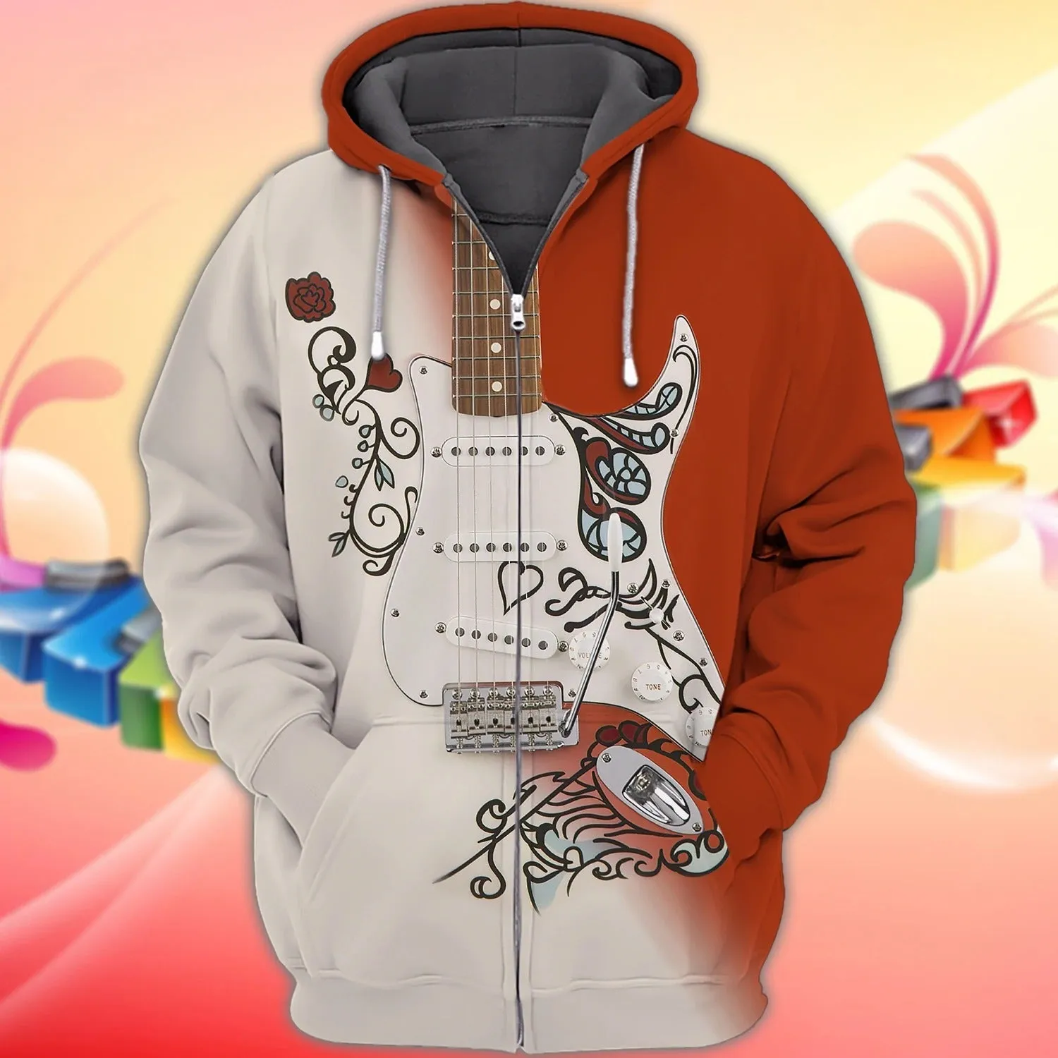 3D All Over Print Hoodie Shirt For Guitar Lovers, Sublimation Guitar Shirts For Men And Woman