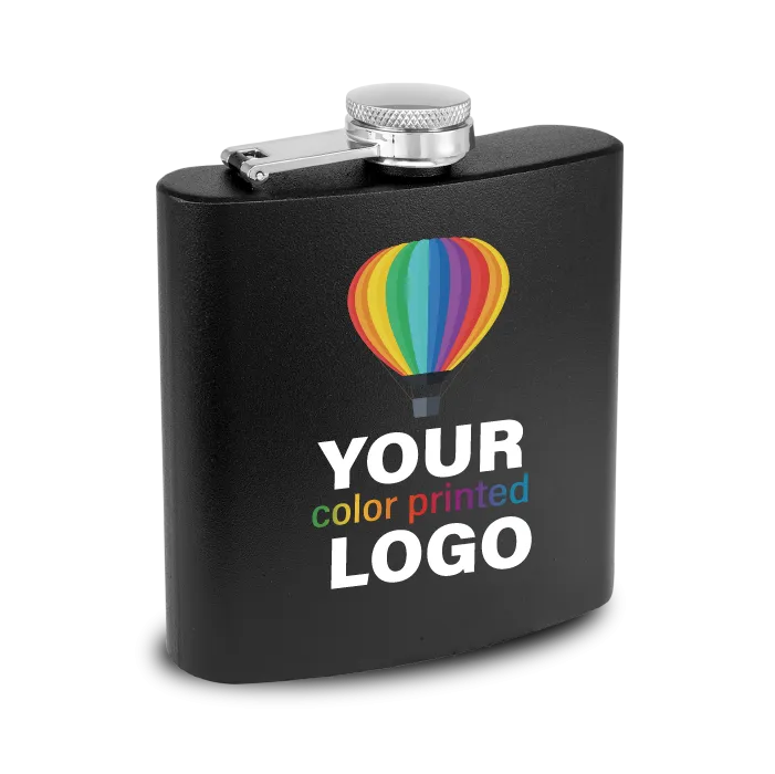 6 oz Flask -Mix & Match- Bulk Wholesale Personalized Engraved or Full Color Print Logo