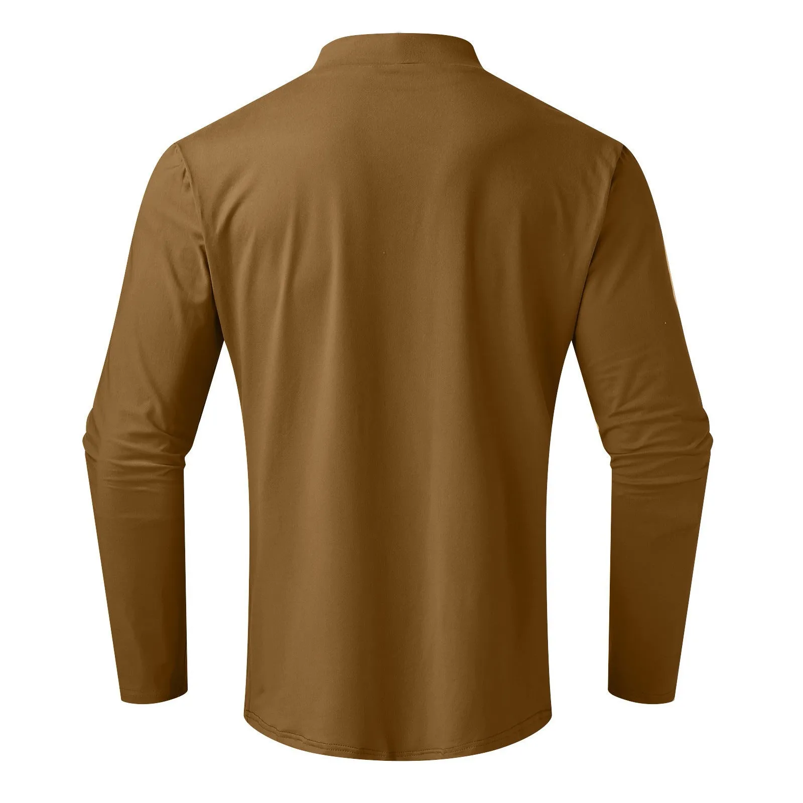 Autumn And Winter High Neck Long Sleeve T-shirt For Men