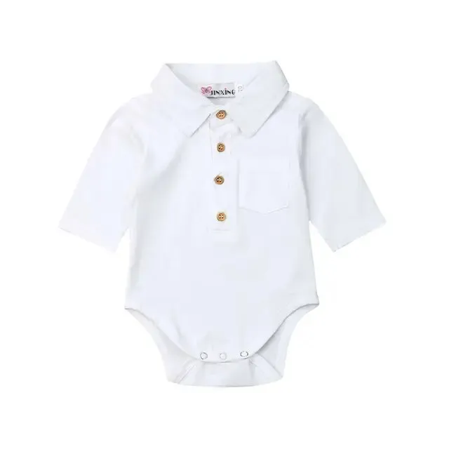 Baby Boy Gentleman Formal Bodysuit, Newborn Cotton Onesie