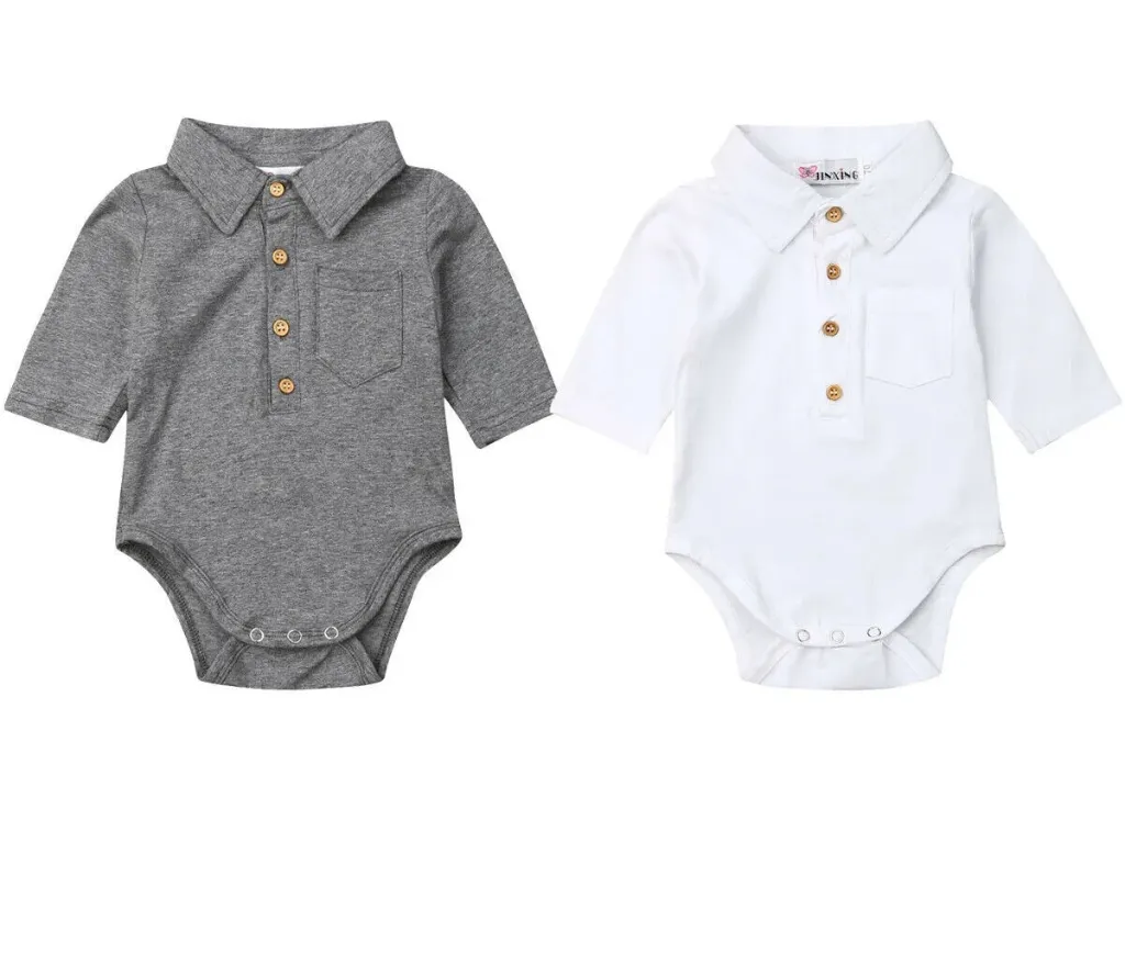 Baby Boy Gentleman Formal Bodysuit, Newborn Cotton Onesie