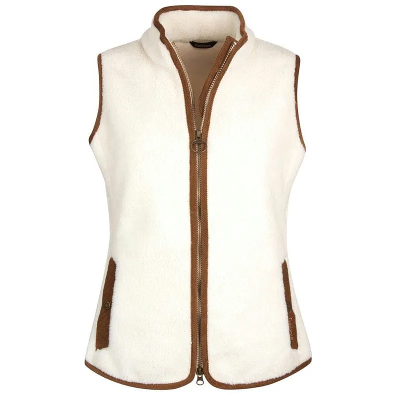 Barbour Burford Ladies Fleece Gilet - Winter Pearl/Classic