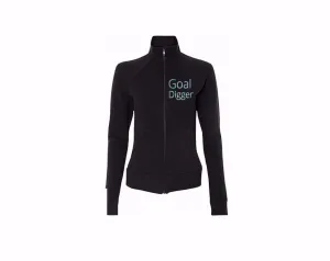 Black Zipper Front Jacket - The Goal Digger