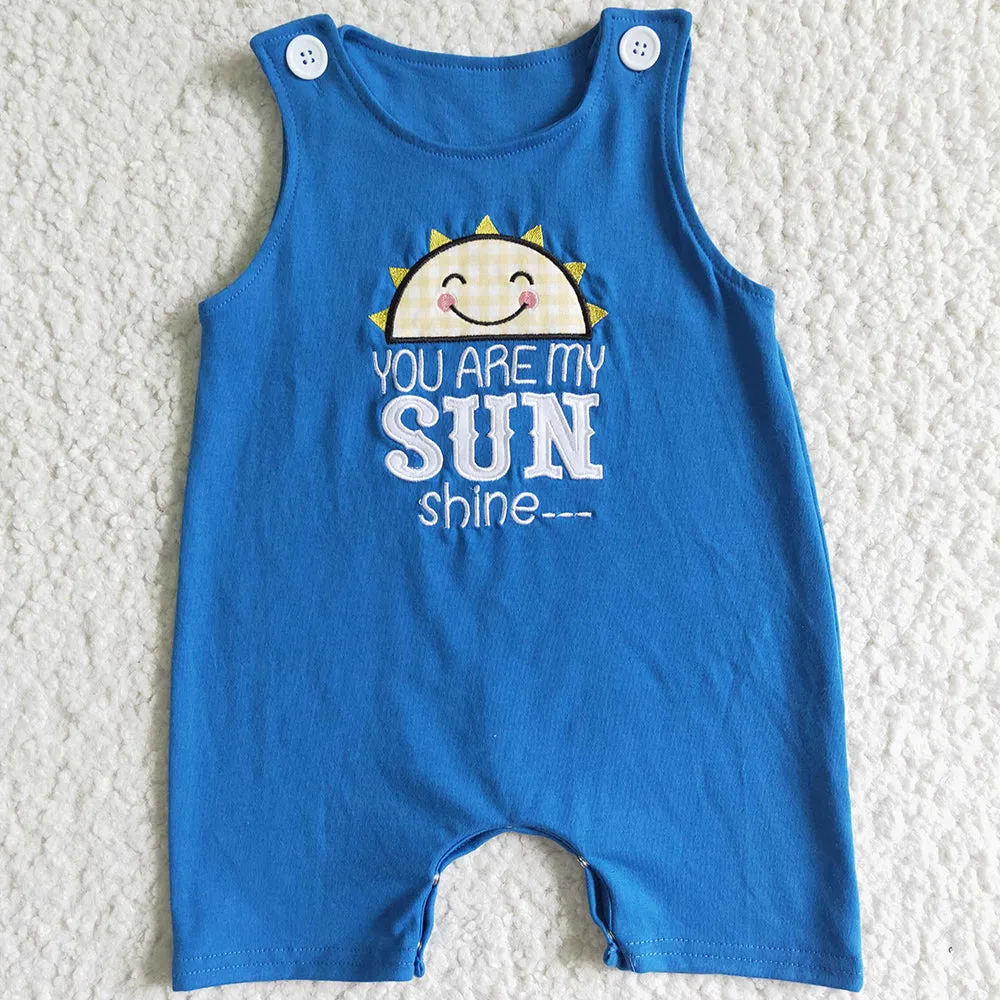 Boutique Girl Romper Embroidery Cute Kids Ropmer You Are My Sunshine SR0035