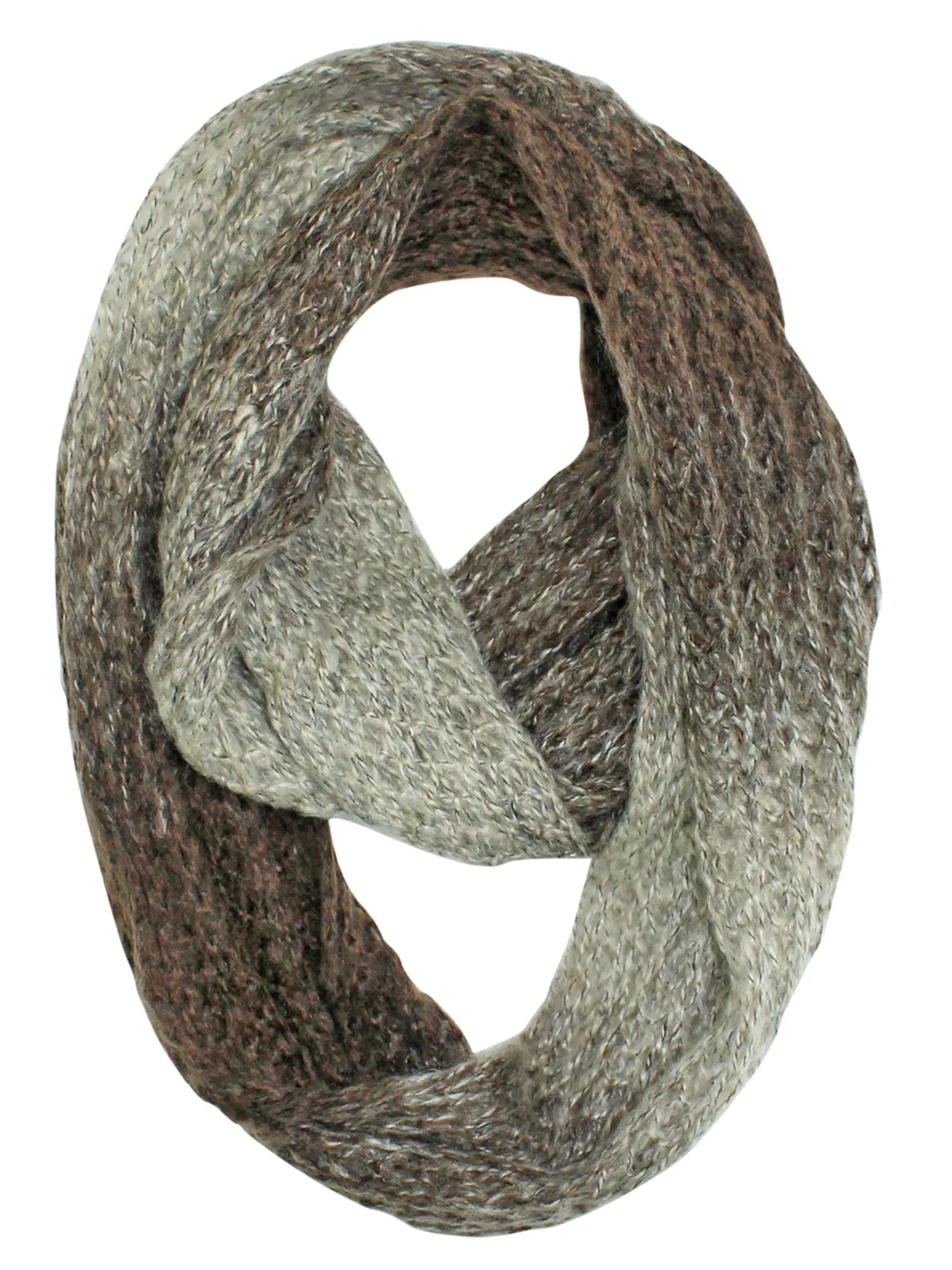 Brown Gradient Ombre Winter Unisex Infinity Circle Scarf