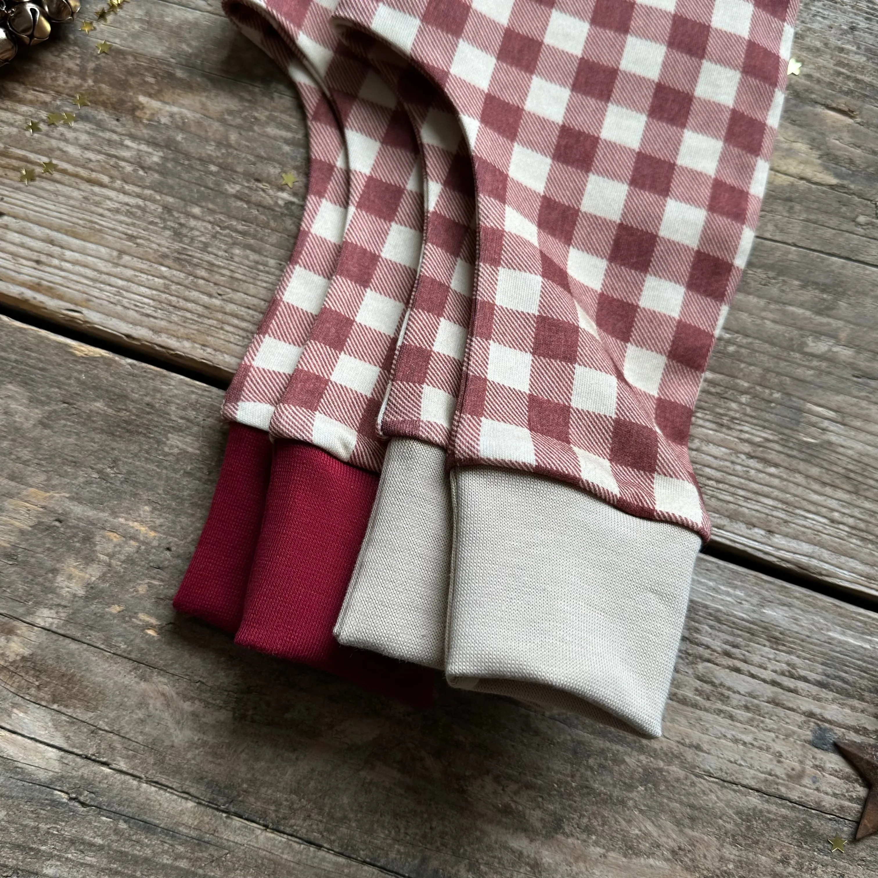 Burgundy Check Printed Snood