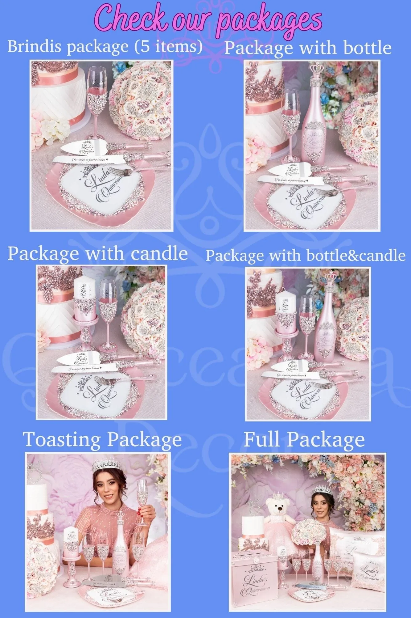 Burgundy  full quinceanera package