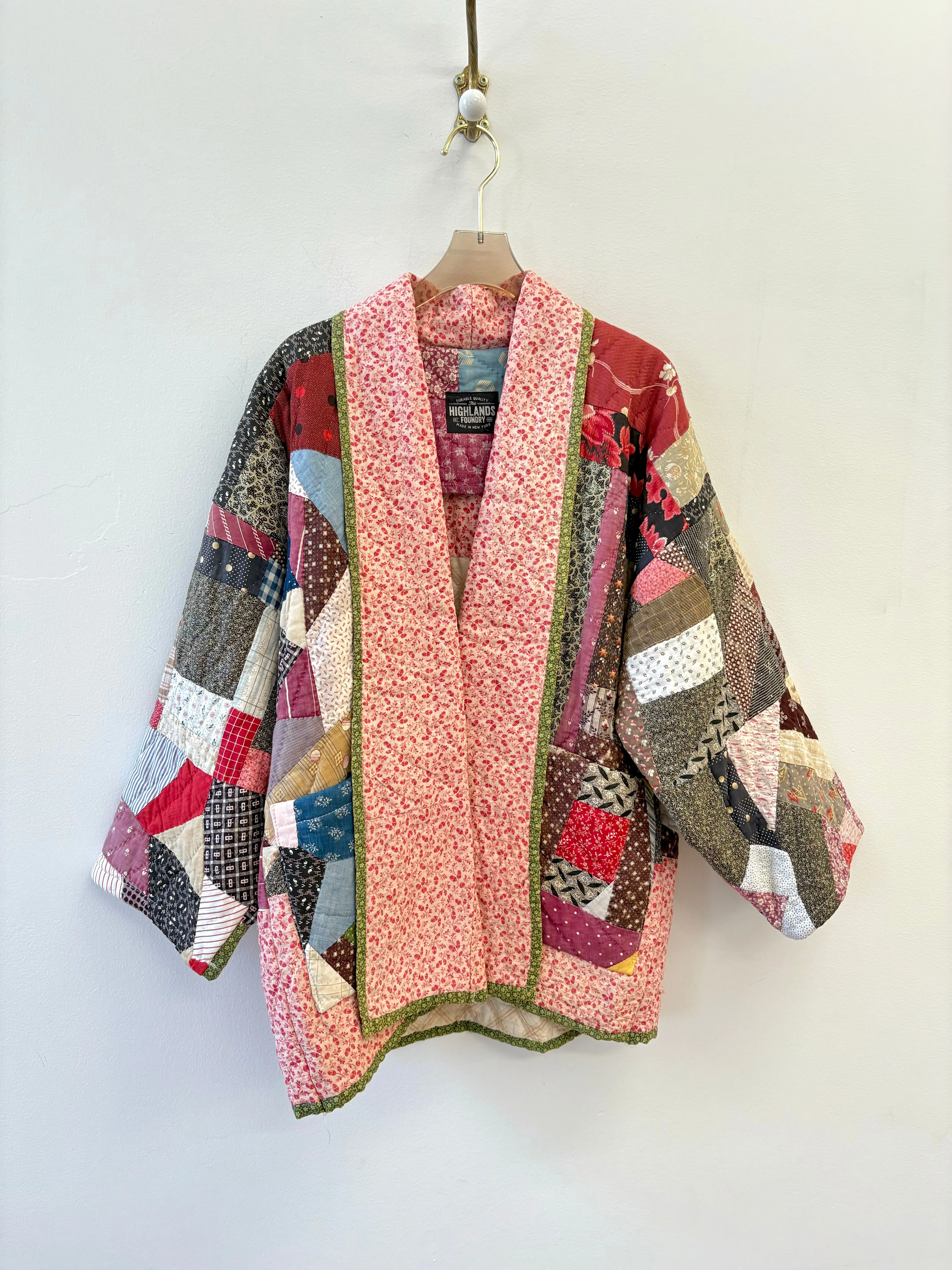 Burgundy, Pink & Blue Heirloom Quilt Coat