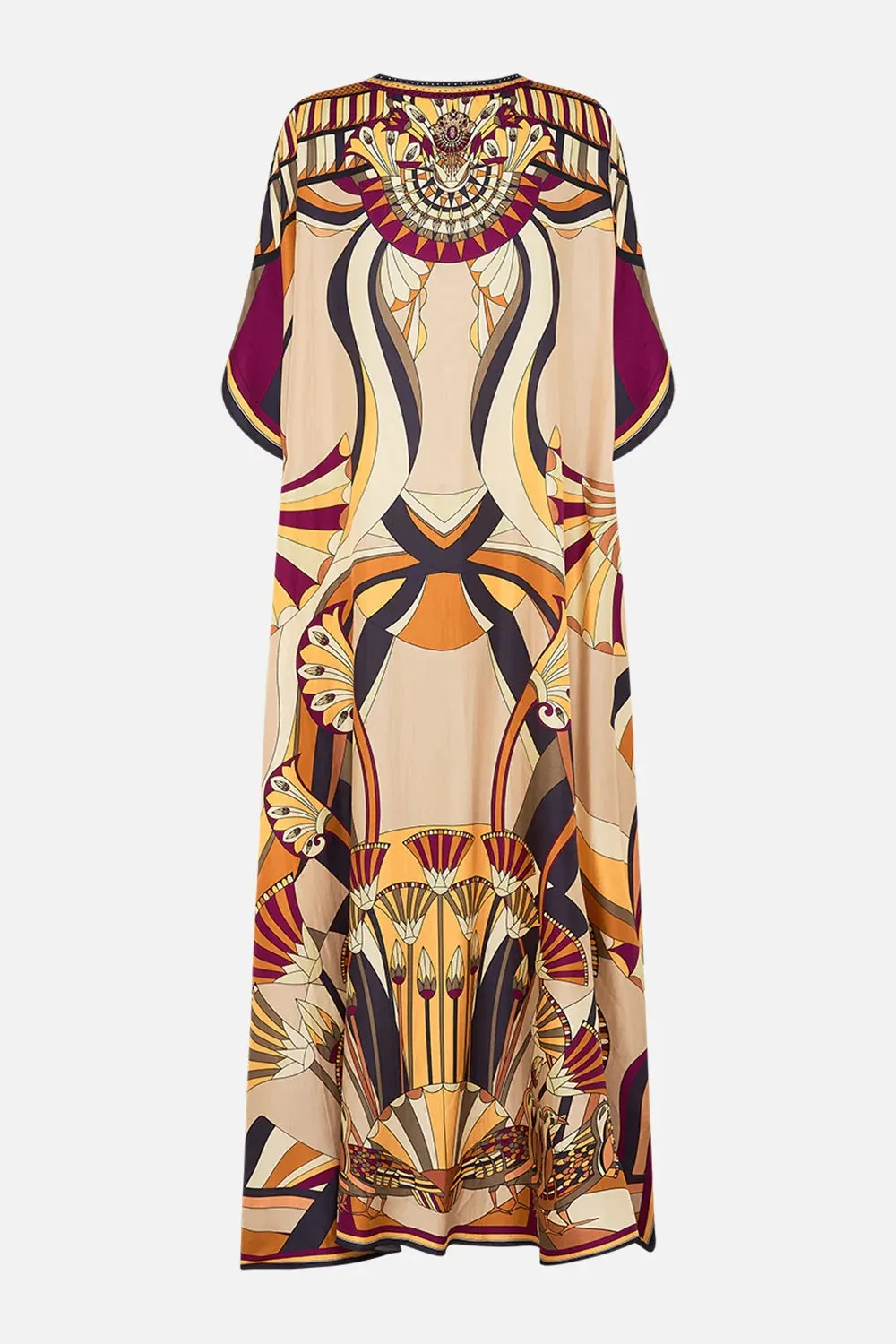 CAMILLA THE DESERT DELIRIUM BUTTON THROUGH BATWING KAFTAN