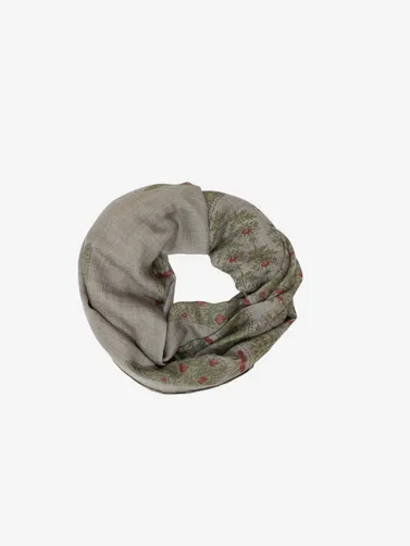 Cashmere Hand Block Floral Motif Scarf