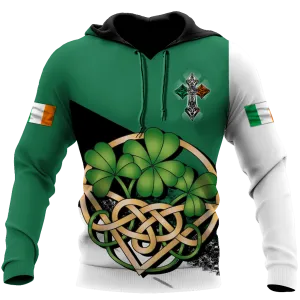 Celtic Cross Ireland St. Patrick's Day 3D Shirt, Irish St. Paddy's Sweater, Shamrock Shirt, Idea For St Patrick's Day