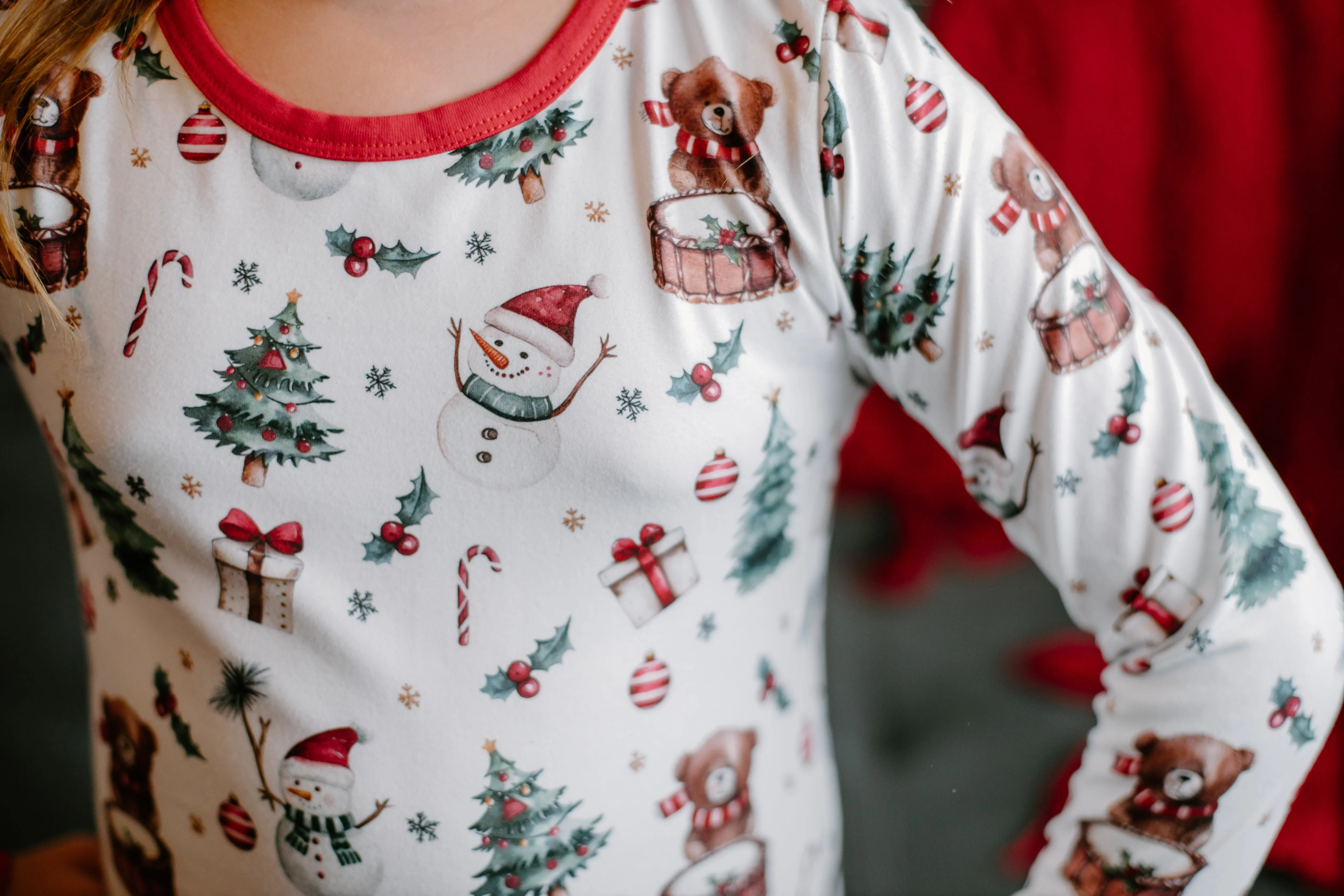 CHRISTMAS TEDDY AND SNOWMAN NIGHTGOWN