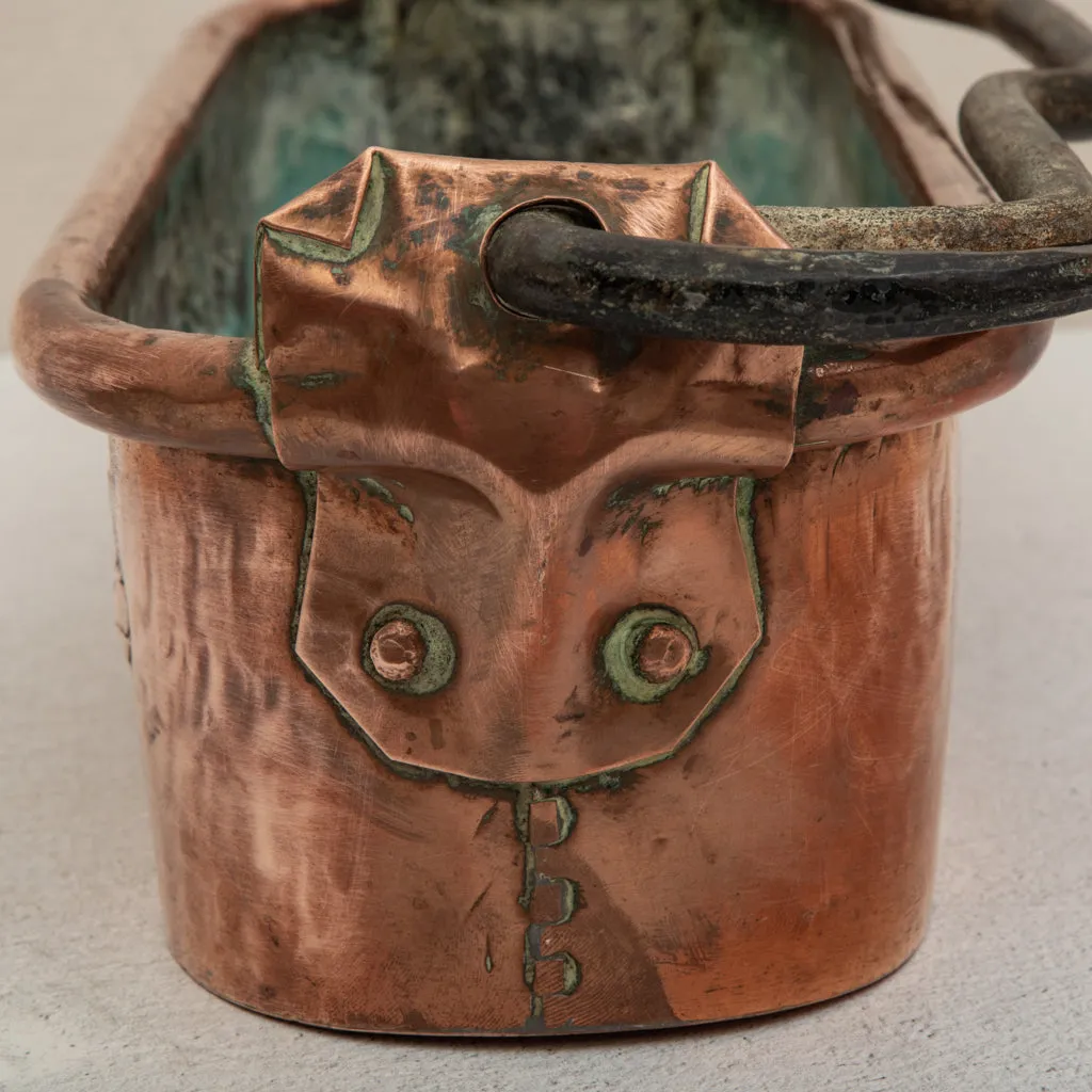 Copper Repousse Fish Pot