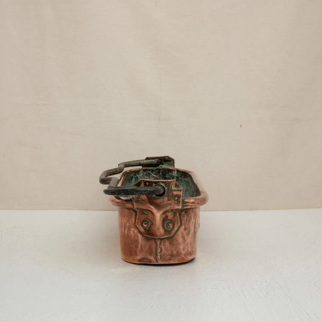 Copper Repousse Fish Pot