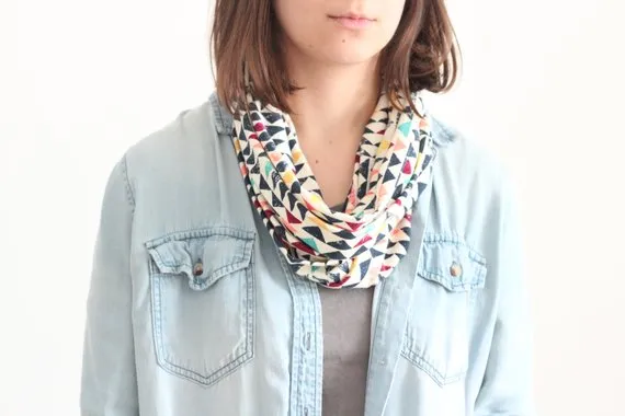 Cotton Infinity Scarf - Coyote Cactus