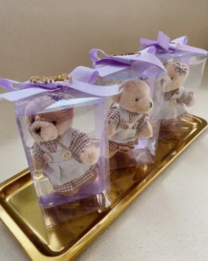 Custom Plush Teddy Bear Keychain, Custom Baptism Favors, Baby Shower Party Favors, Welcome Baby Decor, Birthday Bear, We Can Bearly Wait