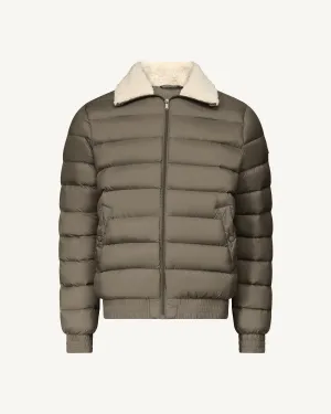 Danao aviator-style down jacket Taupe