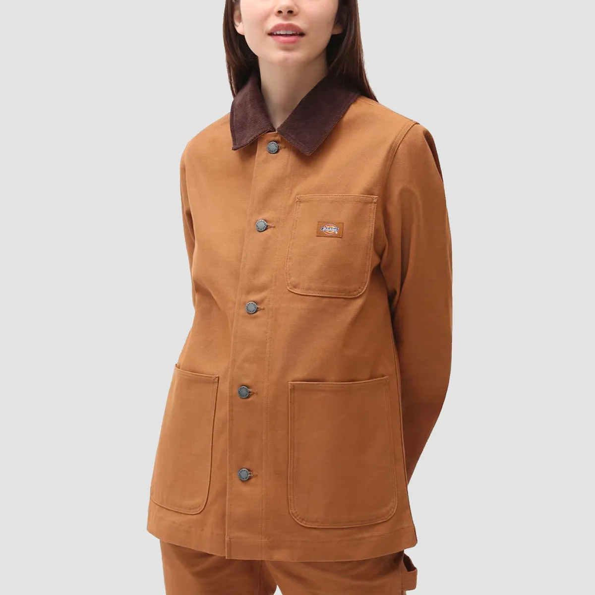 Dickies Duck Canvas Chore Coat Brown Duck - Womens