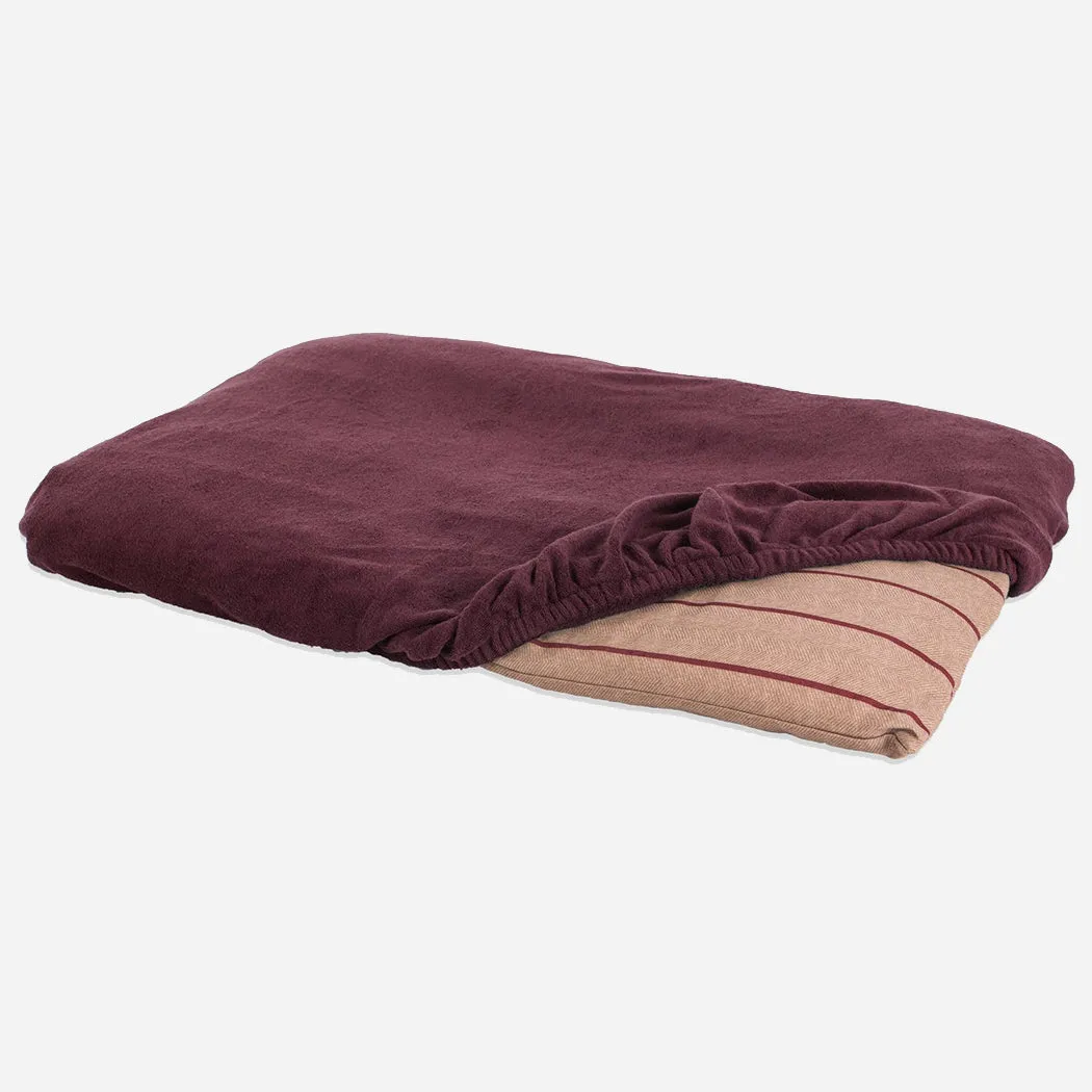 Dog Bed Cover - Burgundy