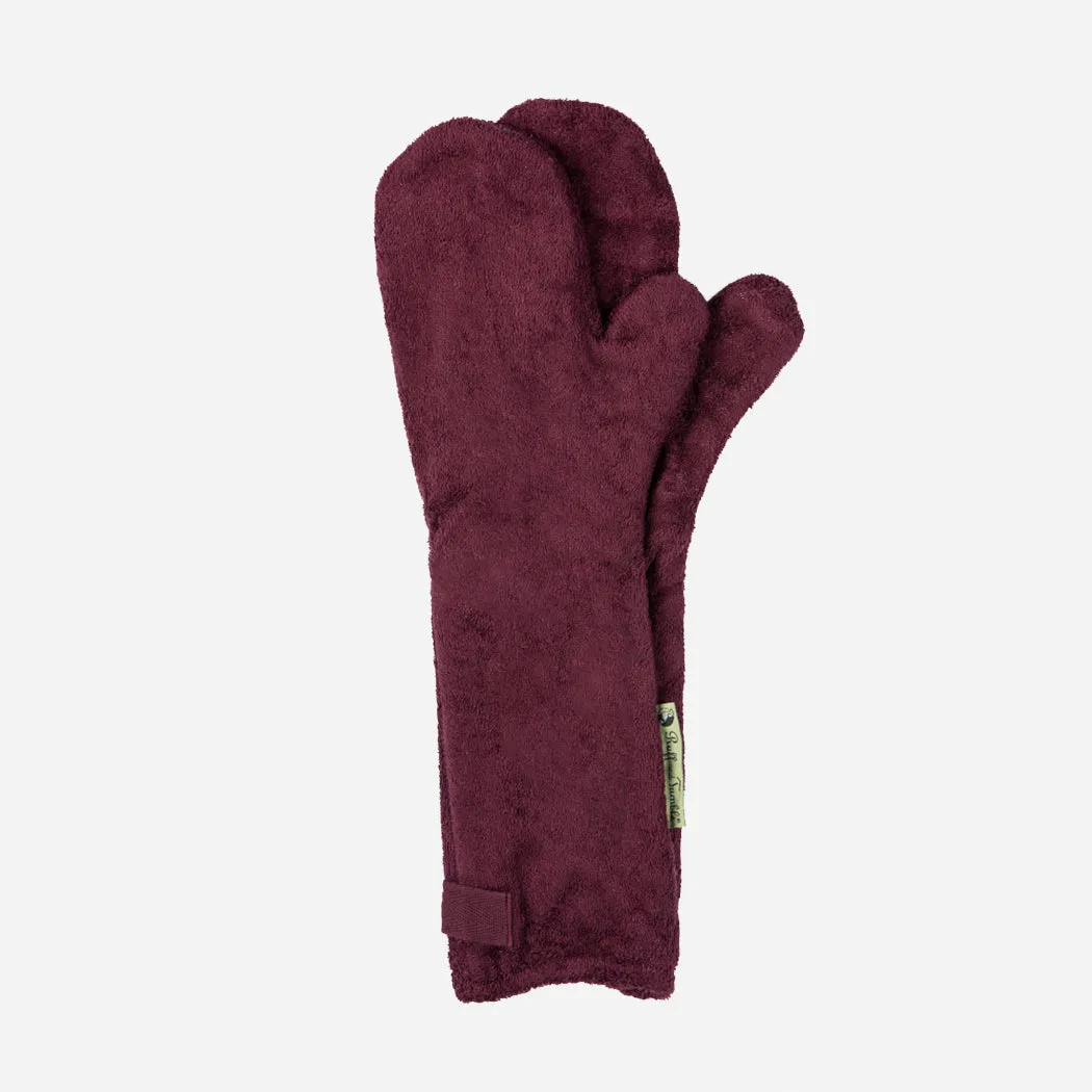 Dog Drying Mitts - Burgundy