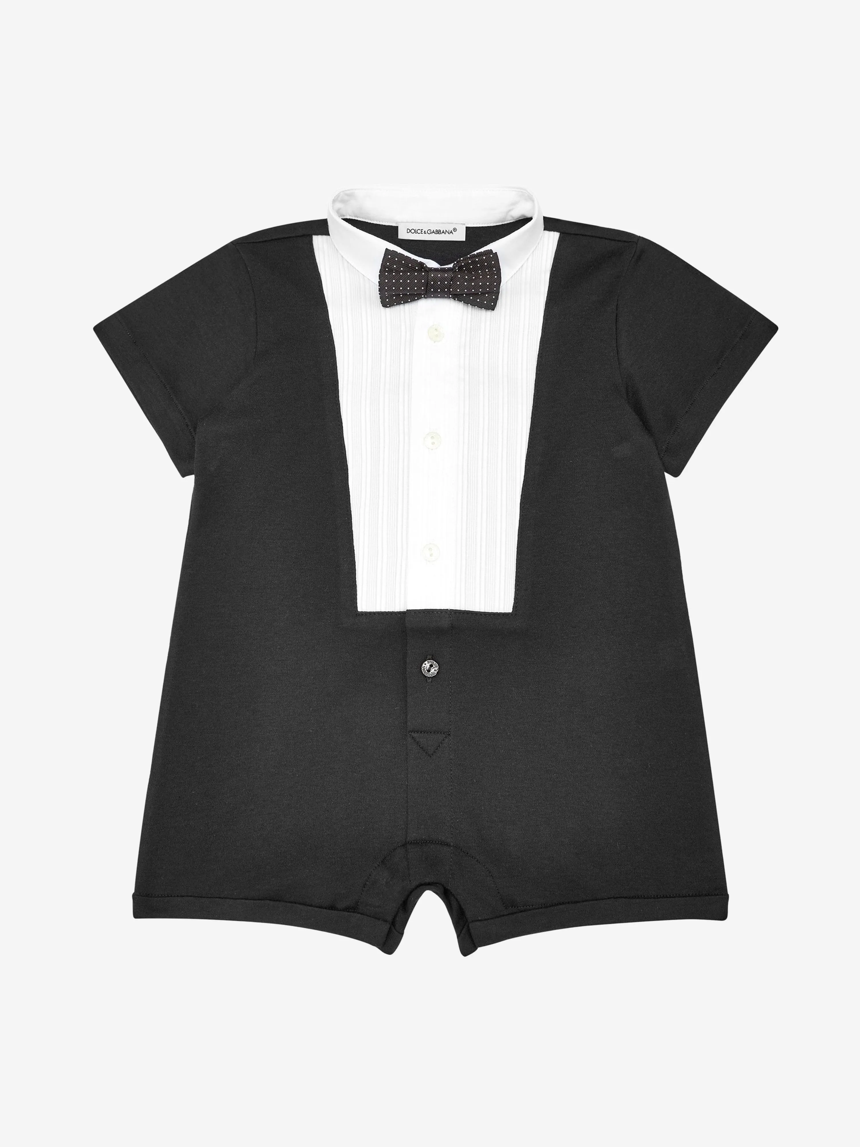 Dolce & Gabbana Baby Boys Tuxedo Romper in Black