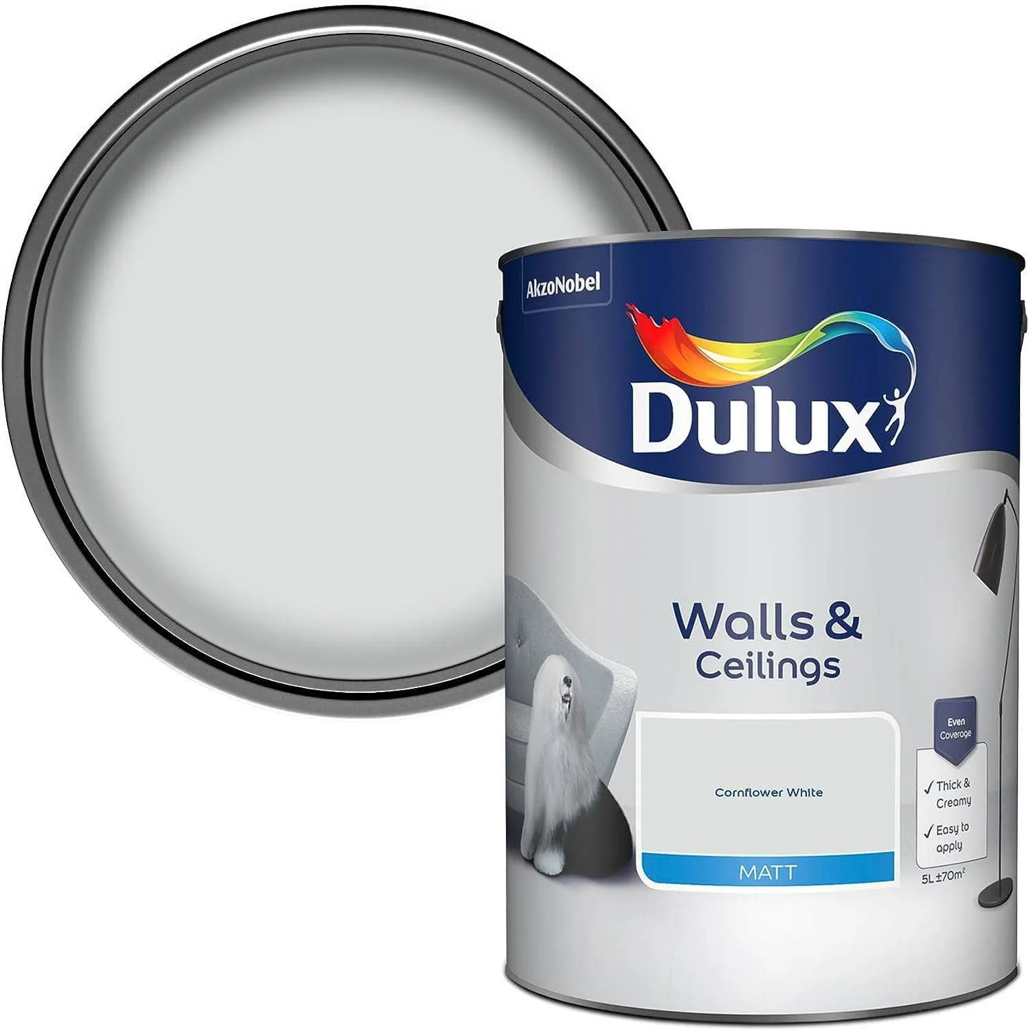 Dulux Silk 5L Cornflower White