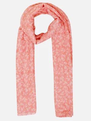 FabSeasons Beige Cotton Floral Printed Scarf