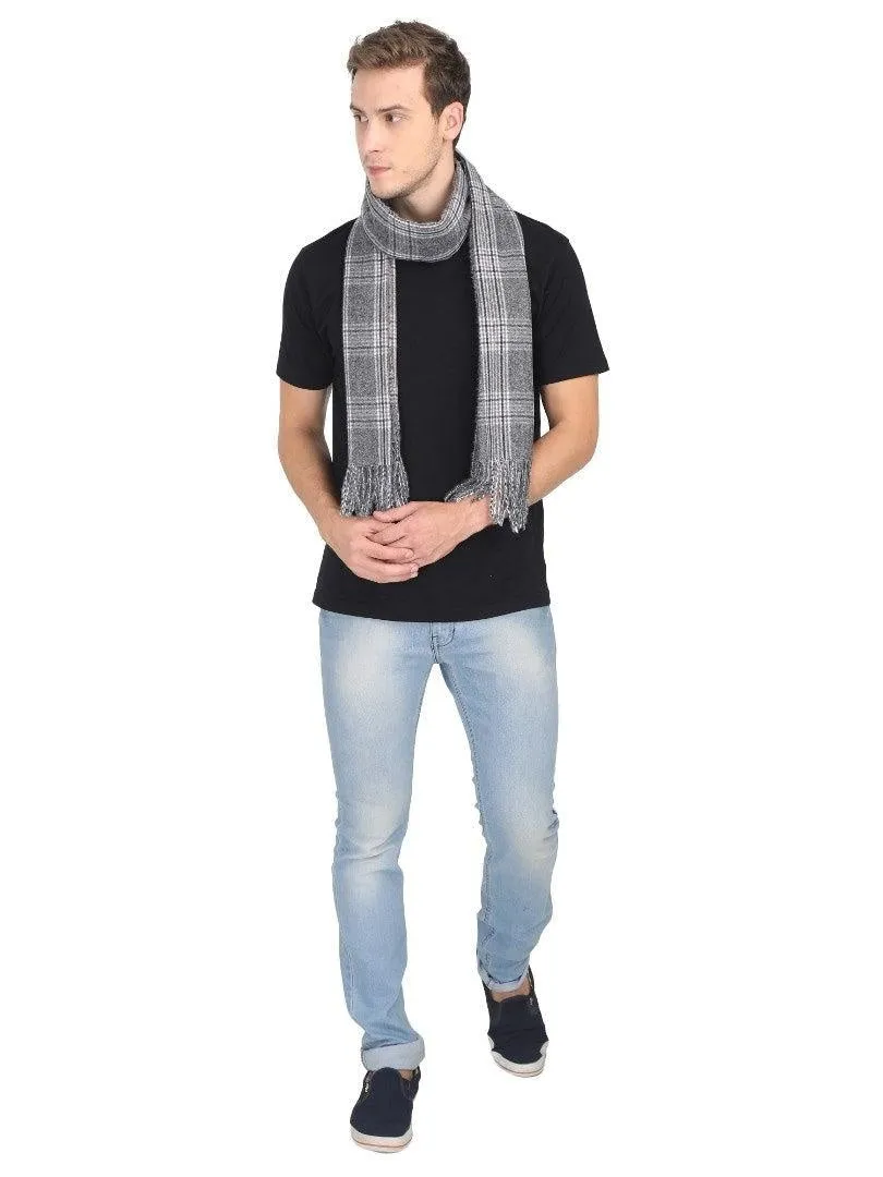 FabSeasons Designer Grey Men Woolen Muffler for Winters