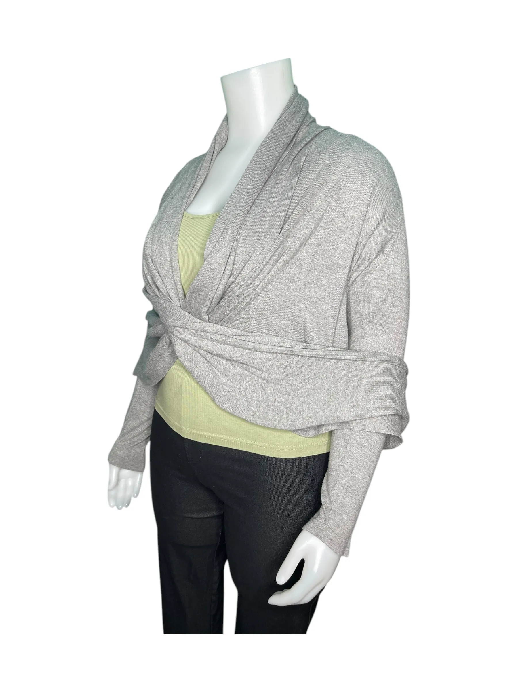 Grey Infinity Scarf Cardigan