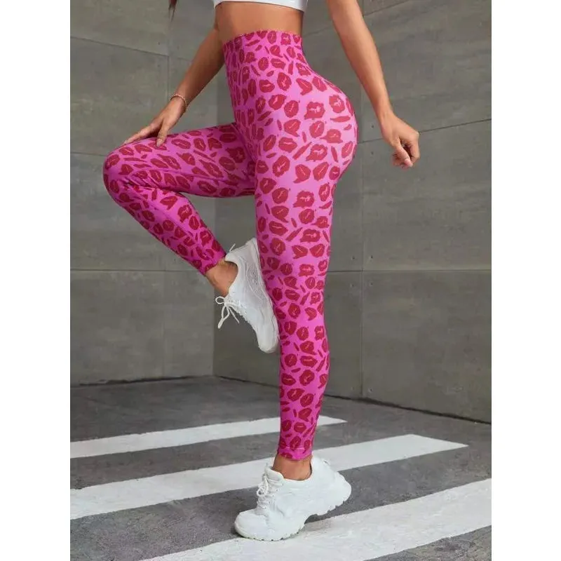 High Waist Leopard Seamless Butt Lift Yoga Fitness Legging