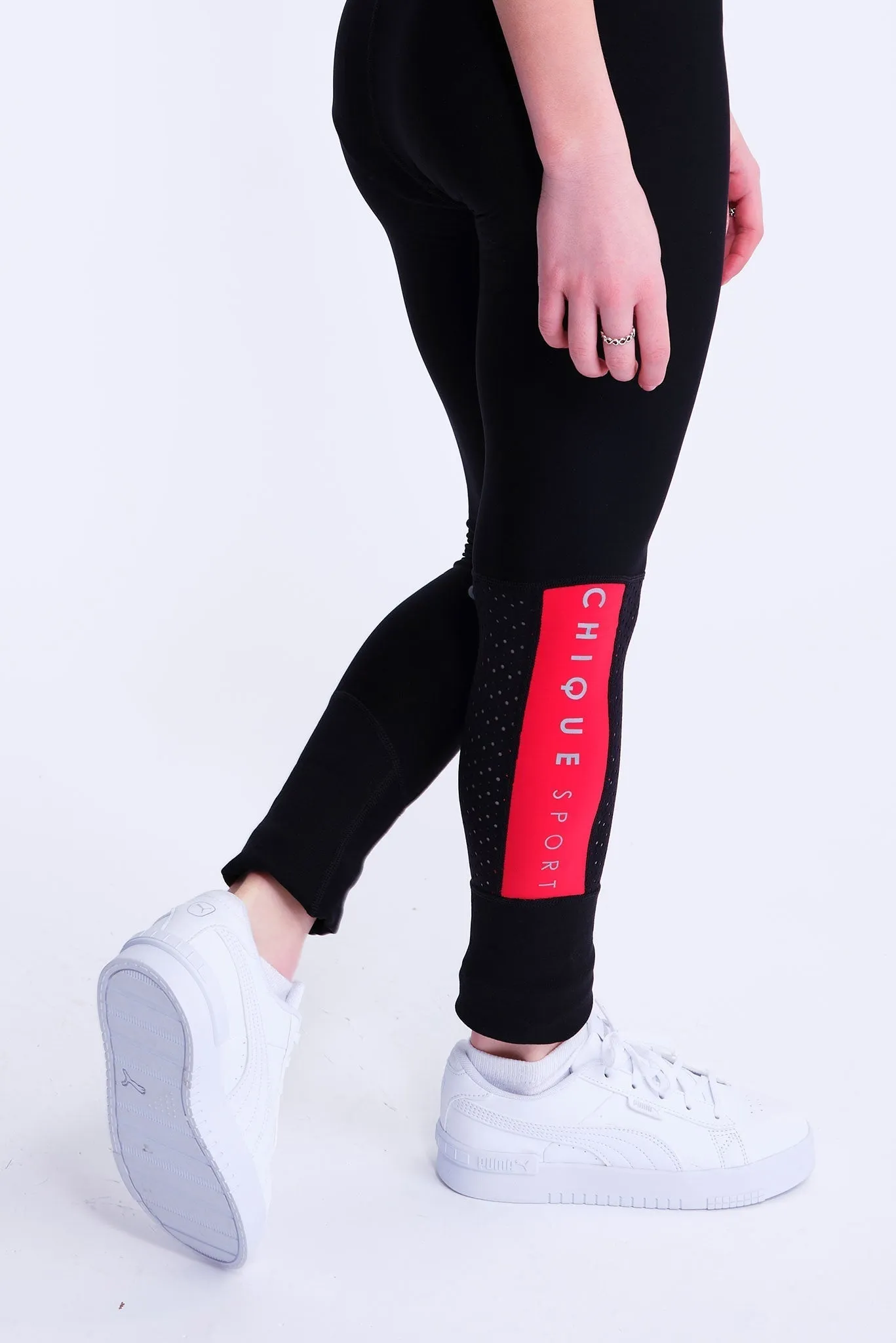 Inspire Non-Slip Leggings in Red