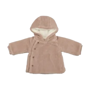 jacket sherpa side snap - dusty pink