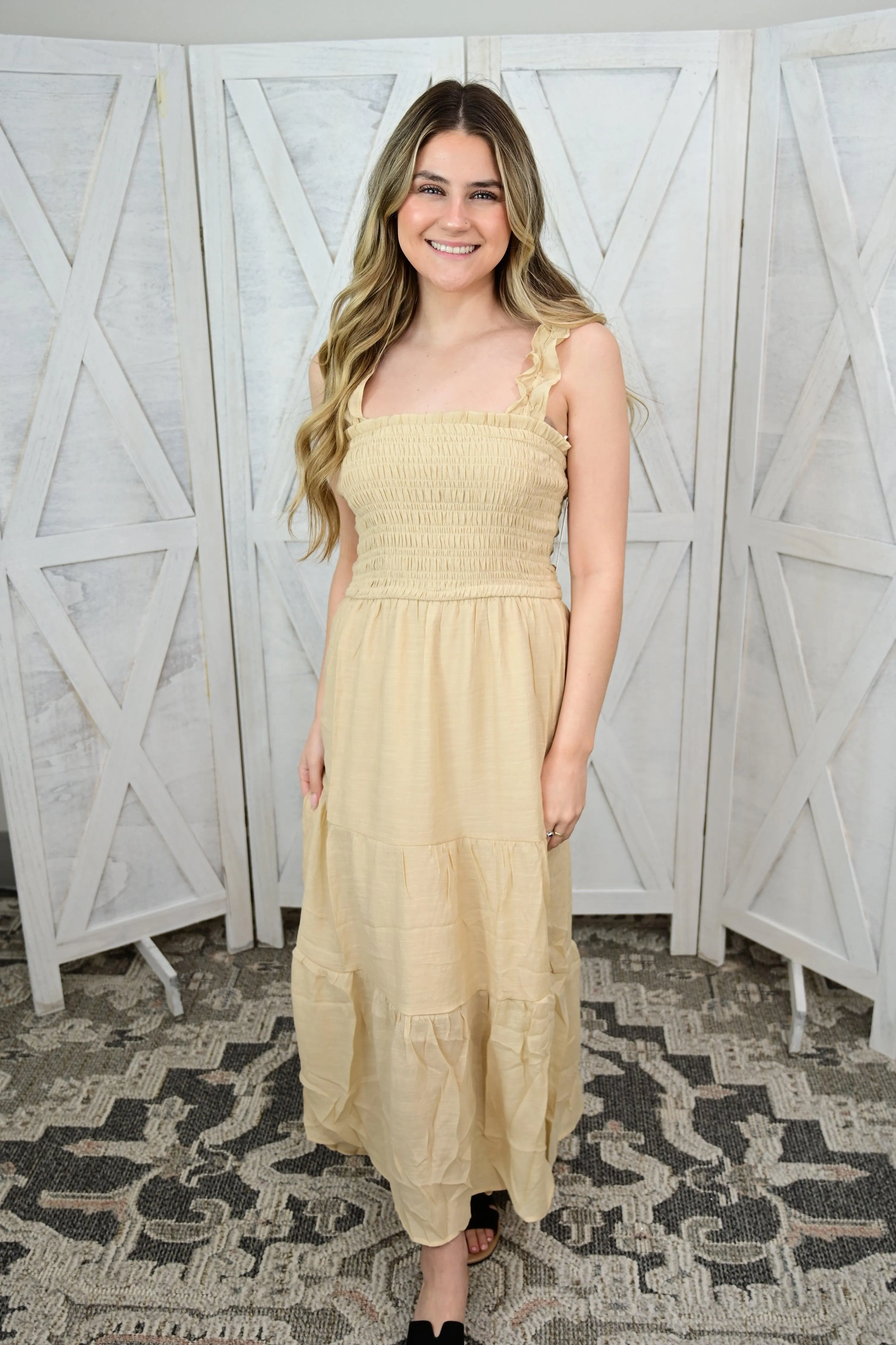 Jasmine Smocked Bodice Maxi Dress