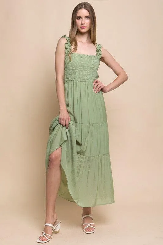 Jasmine Smocked Bodice Maxi Dress