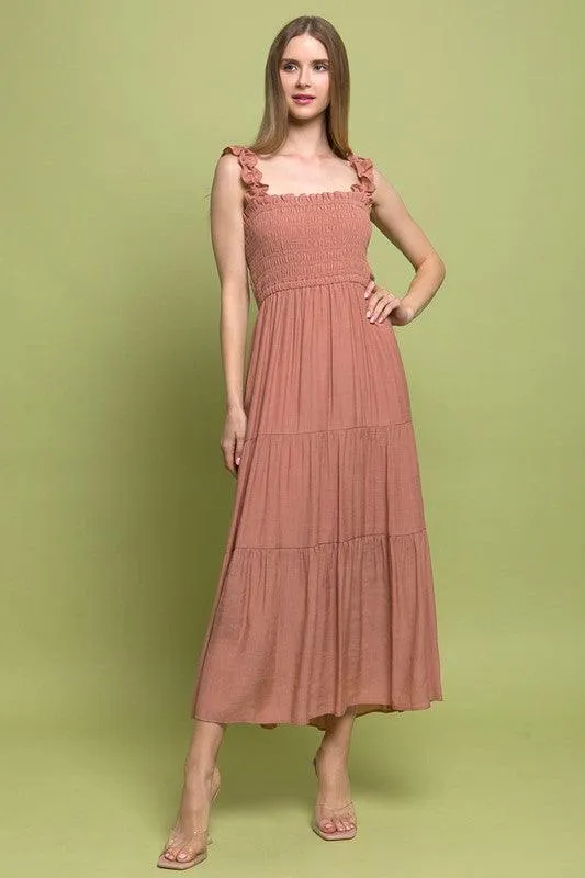 Jasmine Smocked Bodice Maxi Dress