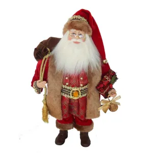 KSA 18" Kringle Klaus Elegant Burgundy Santa Figure, KK0023