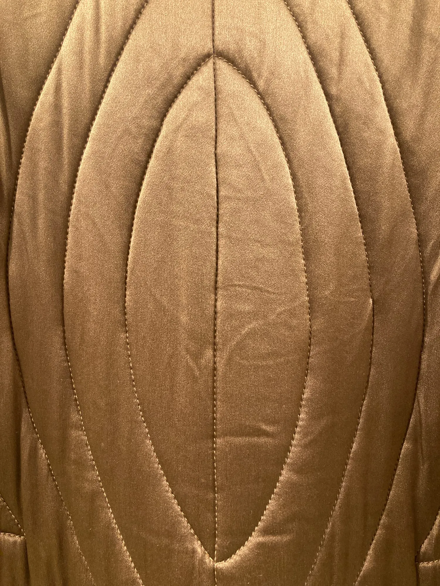 Laura Biagiotti 1980s brown silk coat with decorative quilting