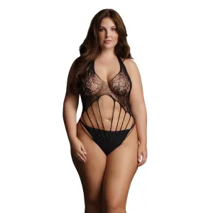 Le Désir Strappy Black Lace Teddy XL