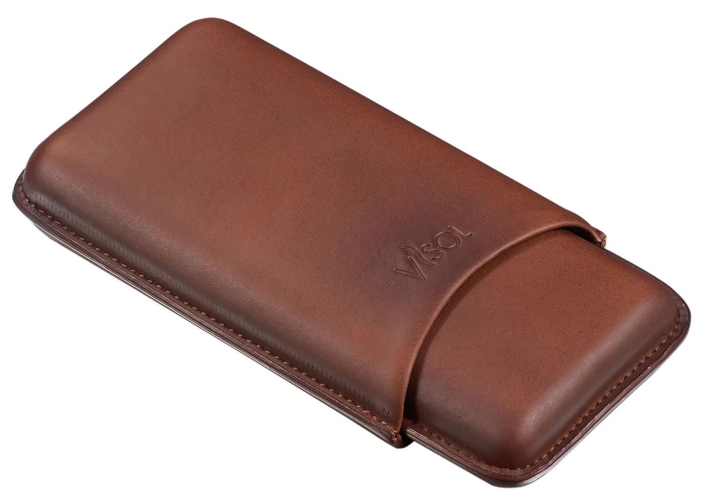 Legend Burgundy Genuine Leather Case - Holds 3 Cigars