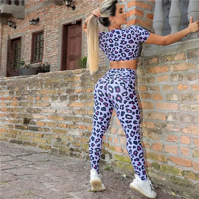 Leopard Stripe 3D Print Leggings