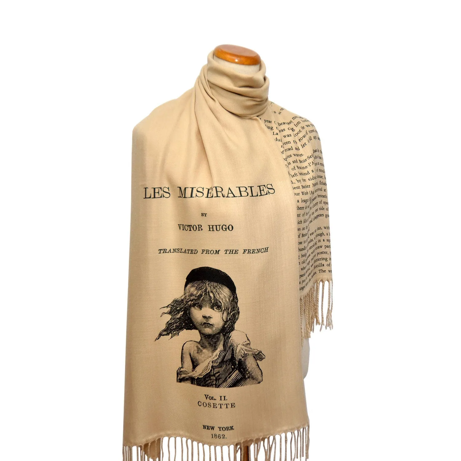 Les Misérables by Victor Hugo Shawl Scarf (English version)