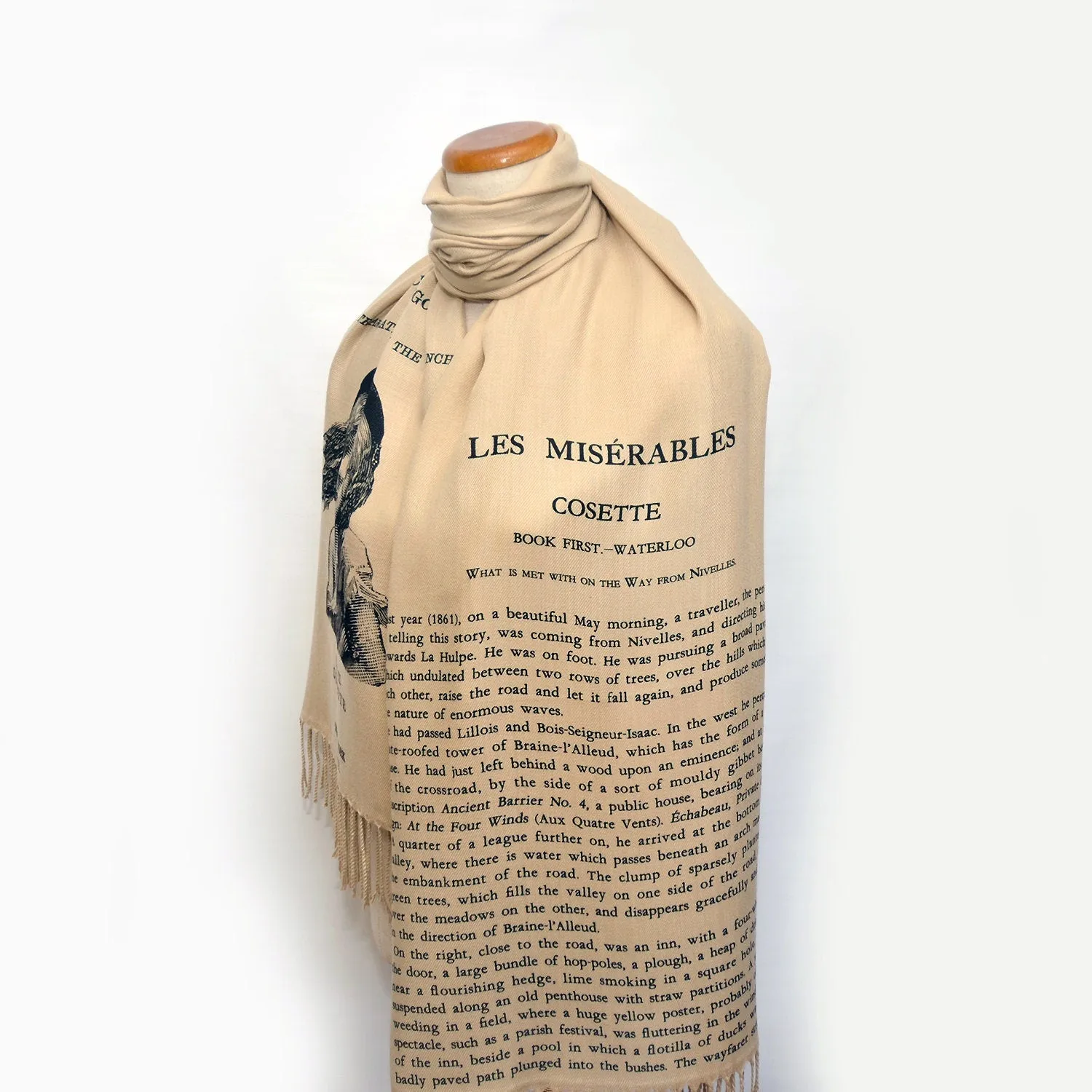 Les Misérables by Victor Hugo Shawl Scarf (English version)