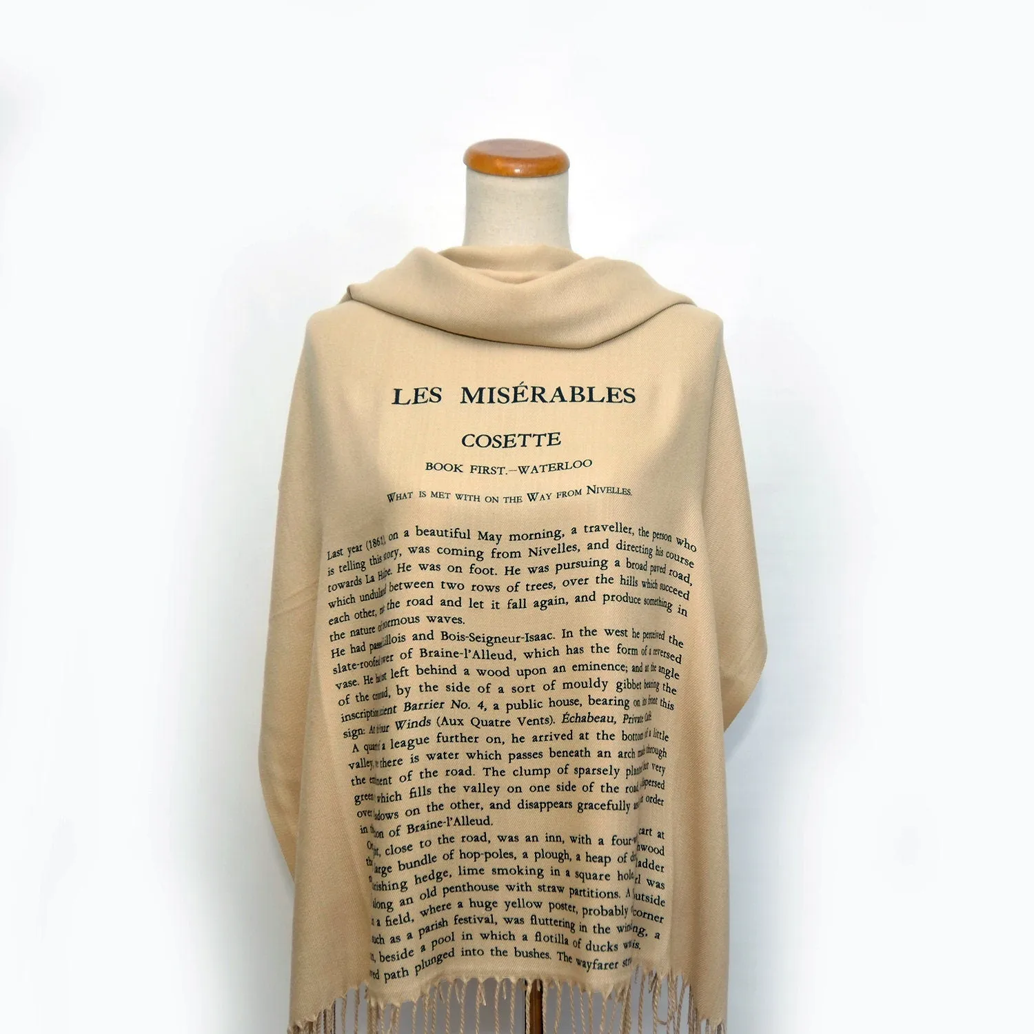 Les Misérables by Victor Hugo Shawl Scarf (English version)