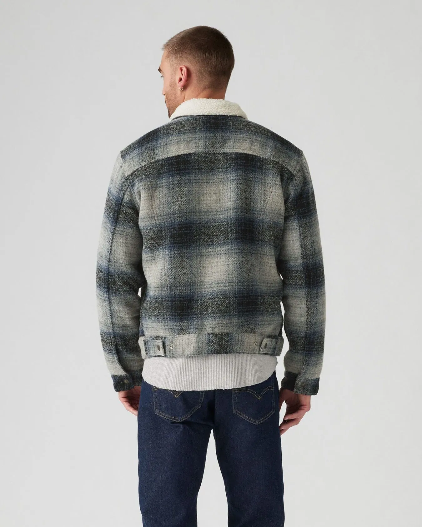 Levi's® Type III Sherpa Jacket - Westin Plaid / Car Park Grey