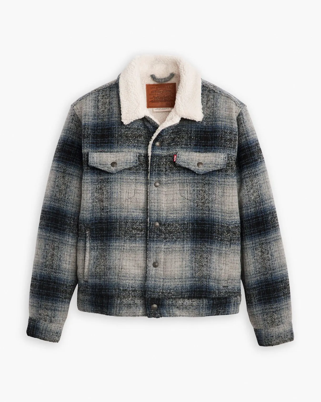 Levi's® Type III Sherpa Jacket - Westin Plaid / Car Park Grey