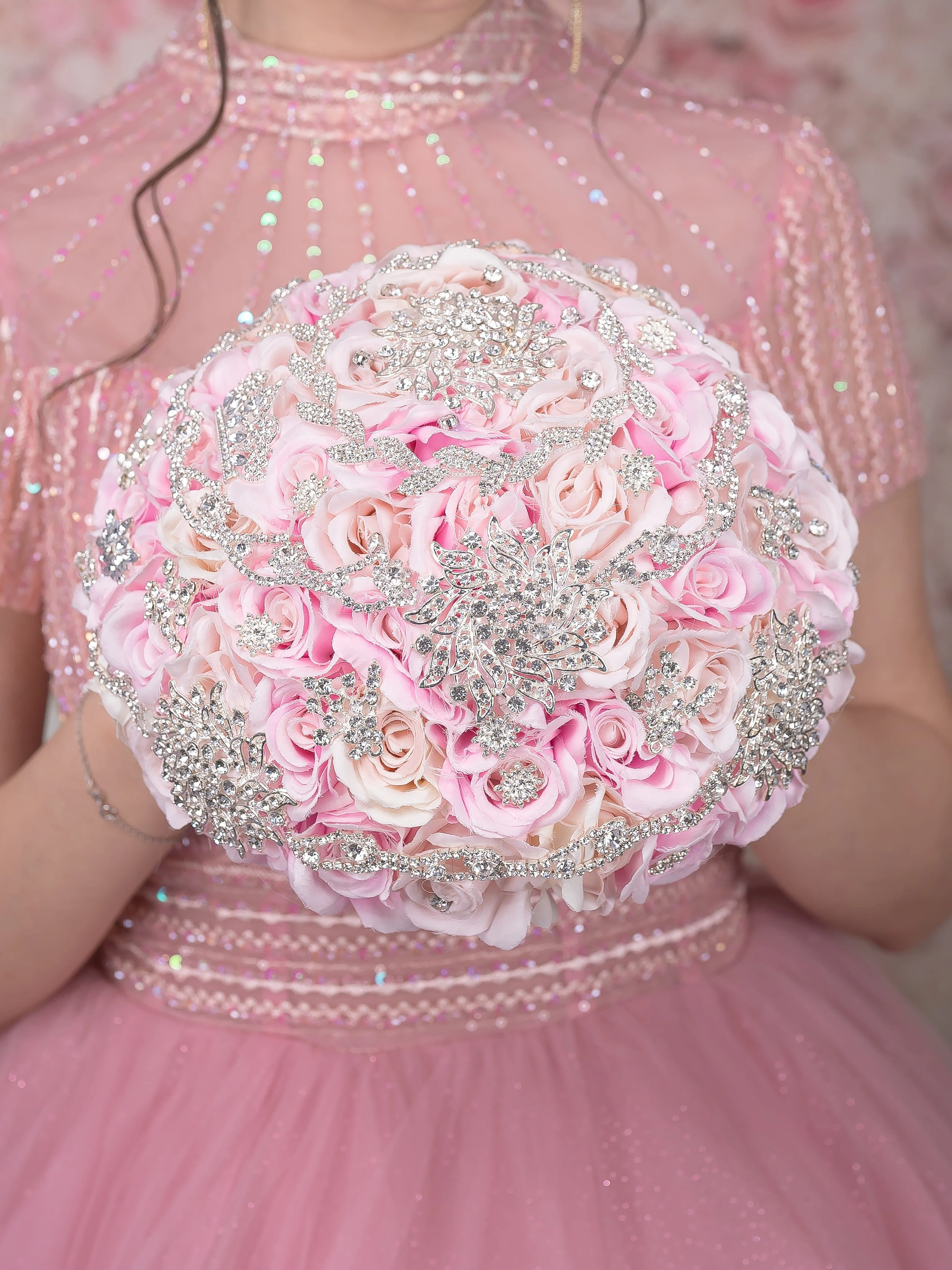 Light Pink last teddy bear for quinceanera